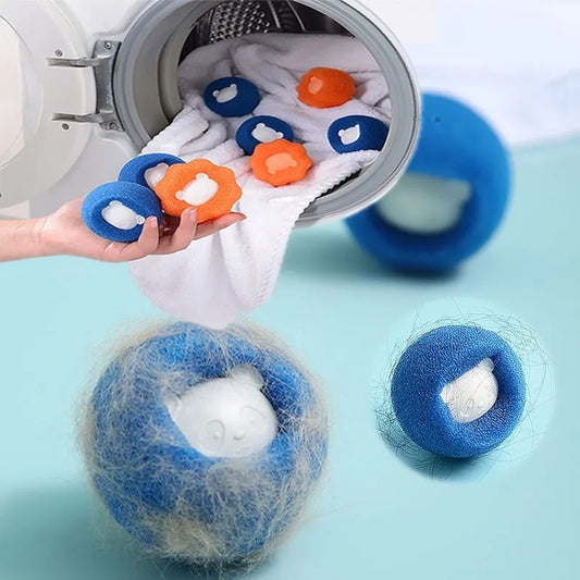 5 pièces Épilateur pour Animaux de Compagnie Boule Réutilisable Machine à Laver Le Linge Filtre Laine Autocollant Poils de Chat