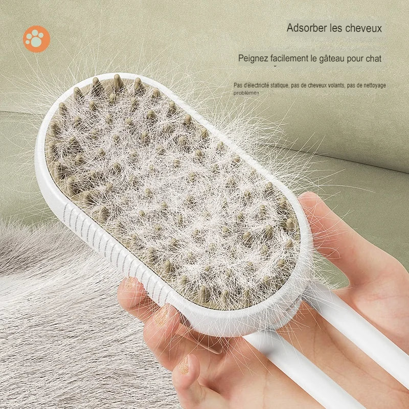 Brosse à Vapeur pour Chat Brosse à Vapeur pour Chien Spray électrique 3 en 1