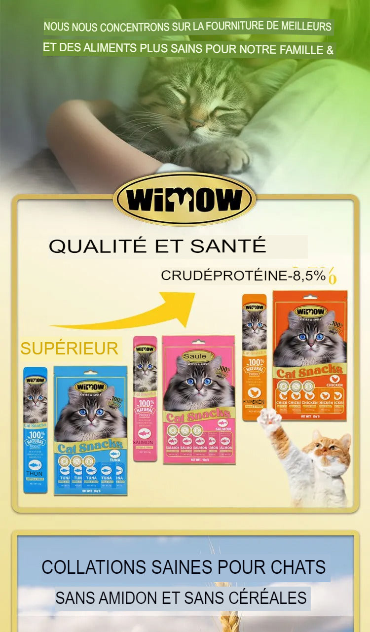 Collations Riches en Protéines Crème Liquide pour Chat 15g