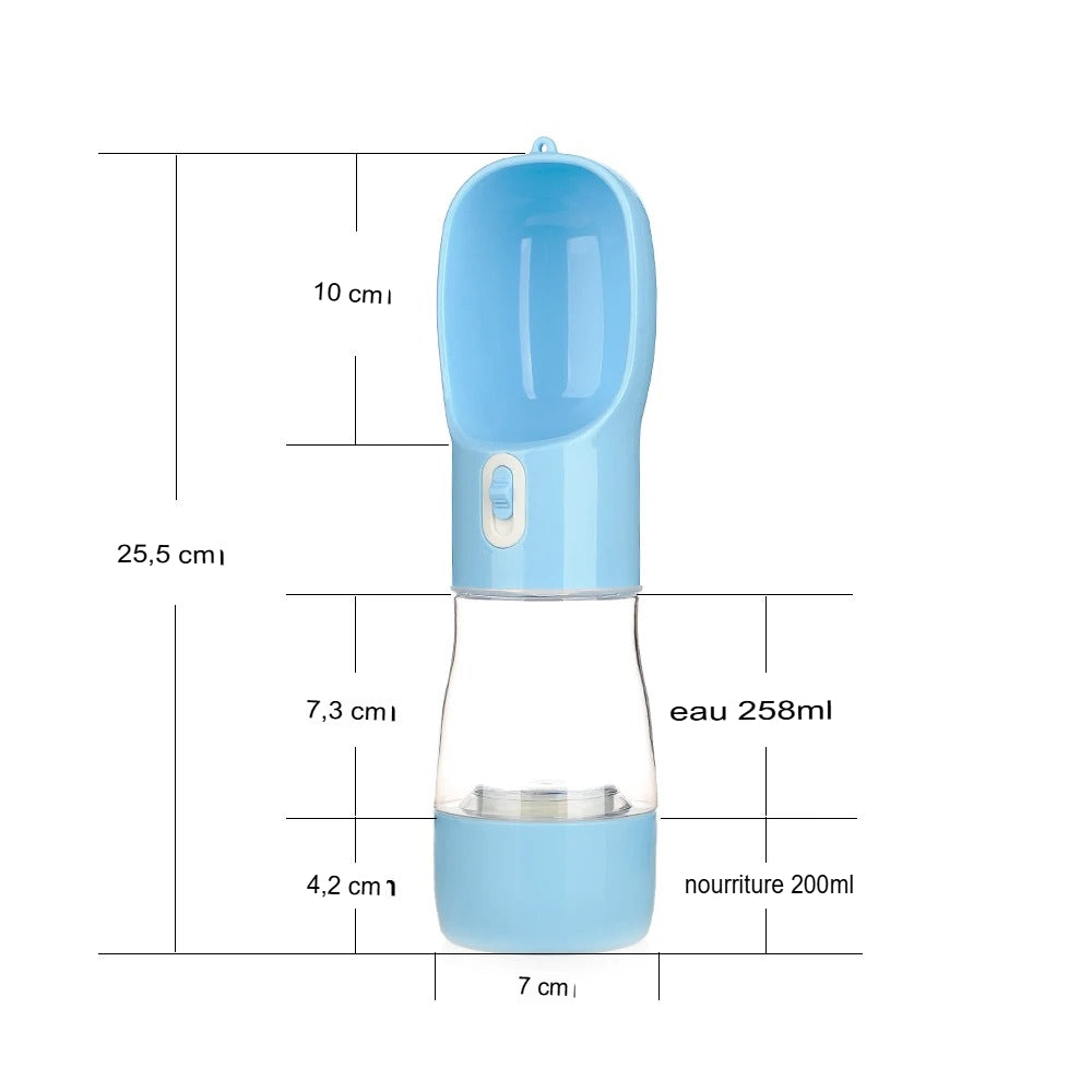 Bouteille d'eau Portable pour Chien Récipient de Nourriture et d'eau Pour Chien Bol d'alimentation pour Animaux de Compagnie Bols à Boire de Voyage en plein Air Distributeur d'eau.