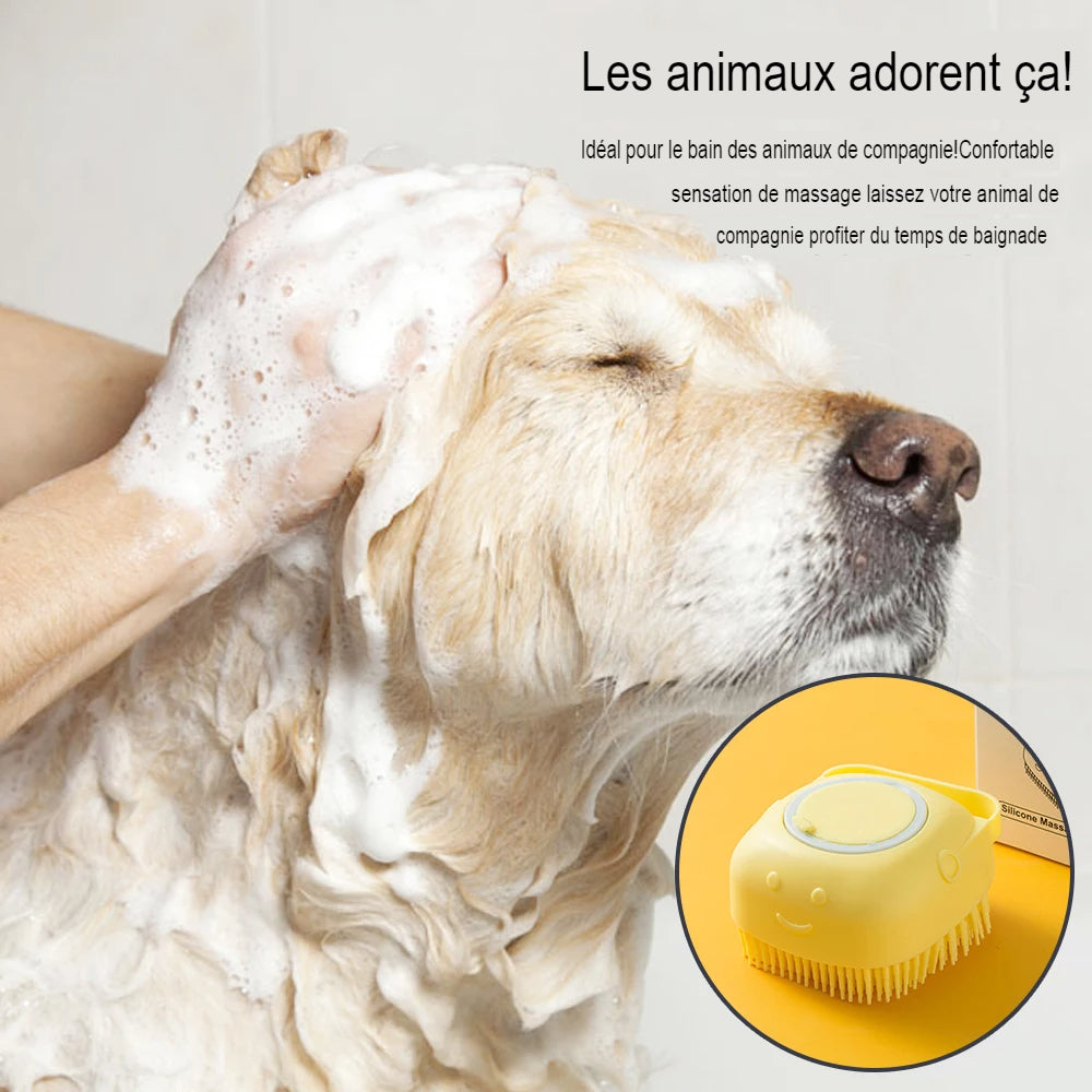 Brosse de shampooing pour chien de Massage pour chat