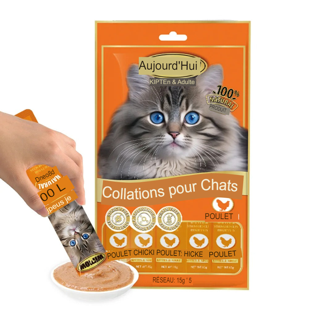 Collations Riches en Protéines Crème Liquide pour Chat 15g